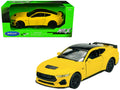 2024 Ford Mustang GT 5.0 Yellow with Black Top 'NEX Models' Series 1/25 Diecast Model Car by Welly