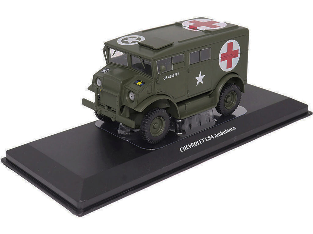 Chevrolet C8A Ambulance Olive Drab 'United States Army' 1/43 Diecast Model by Militaria Die Cast