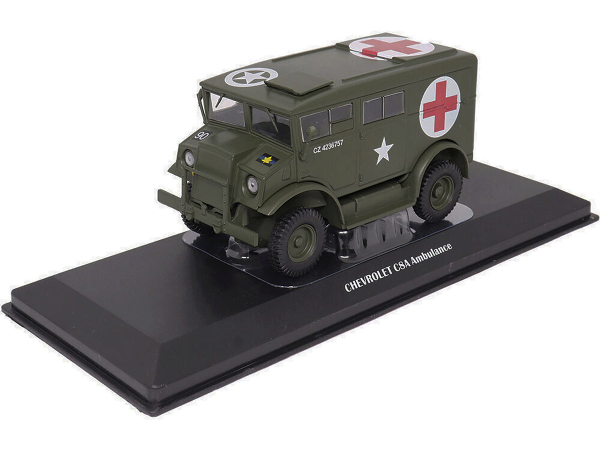 Chevrolet C8A Ambulance Olive Drab 'United States Army' 1/43 Diecast Model by Militaria Die Cast