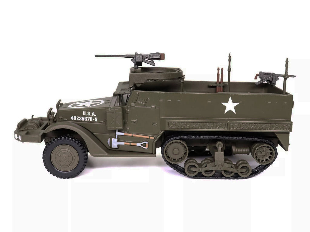 M3 Half-Track AFV with M2HB Machine Gun Olive Drab 'United States Army' 1/43 Diecast Model by Militaria Die Cast