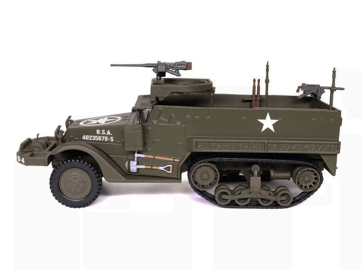 M3 Half-Track AFV with M2HB Machine Gun Olive Drab 'United States Army' 1/43 Diecast Model by Militaria Die Cast