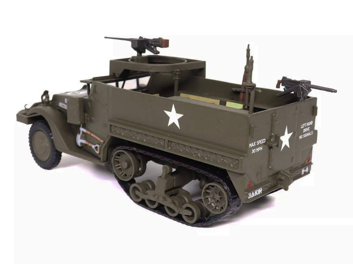 M3 Half-Track AFV with M2HB Machine Gun Olive Drab 'United States Army' 1/43 Diecast Model by Militaria Die Cast