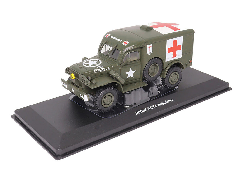 Dodge WC54 Ambulance Olive Drab 'United States Army' 1/43 Diecast Model by Militaria Die Cast
