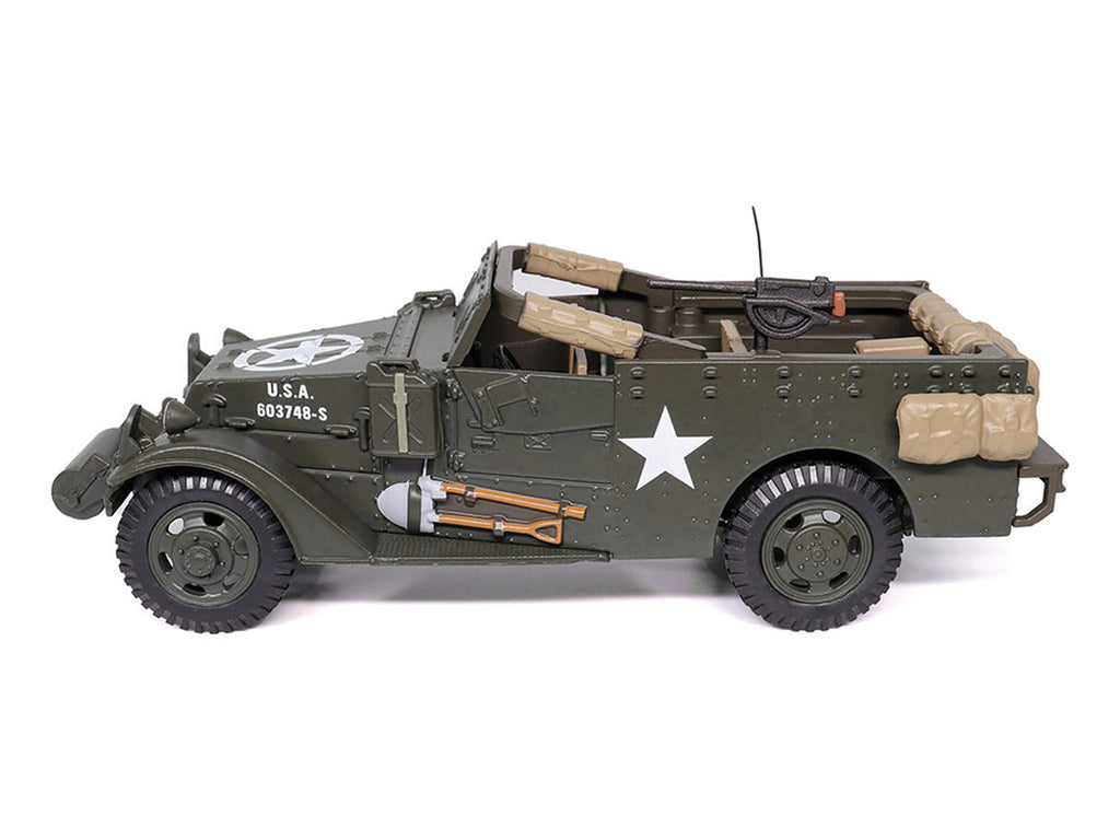White M3 Scout Car Olive Drab 'United States Army' 1/43 Diecast Model by Militaria Die Cast