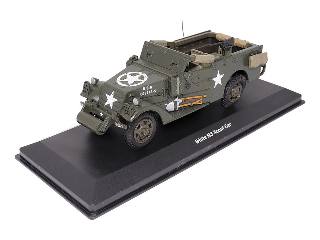 White M3 Scout Car Olive Drab 'United States Army' 1/43 Diecast Model by Militaria Die Cast