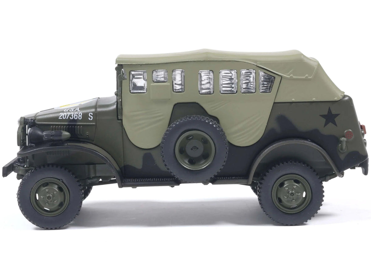 Dodge WC-6 Command Car with Canvas Top Olive Drab '2nd Armored Division France' (1944) United States Army 1/43 Diecast Model by Militaria Die Cast