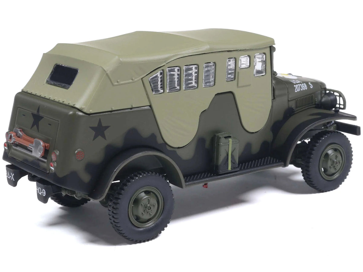Dodge WC-6 Command Car with Canvas Top Olive Drab '2nd Armored Division France' (1944) United States Army 1/43 Diecast Model by Militaria Die Cast
