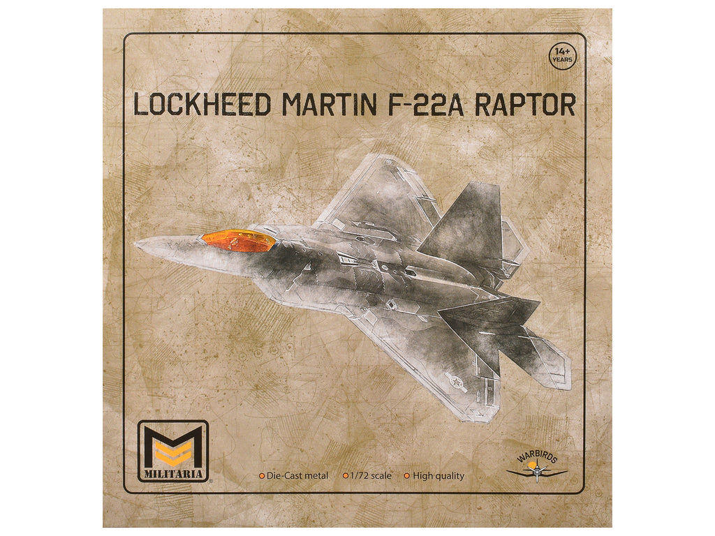 Lockheed Martin F-22A Raptor Aircraft '1st FW 94th FS' United States Air Force 1/72 Diecast Model by Militaria Die Cast