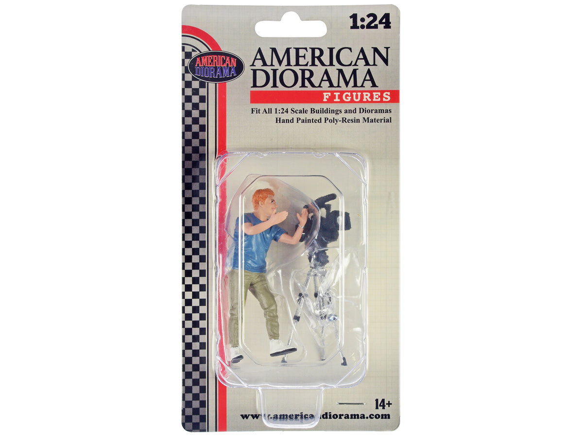 'On-Air' Figure 5 with Standing Camera for 1/24 Scale Models by American Diorama