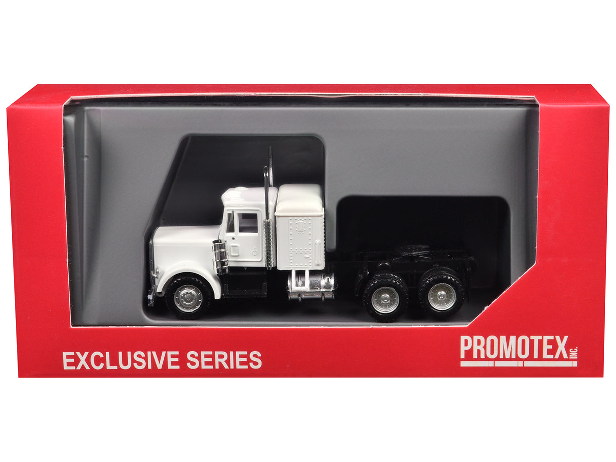 Peterbilt Sleeper Cab White 1/87 (HO) Plastic Model Car by Promotex