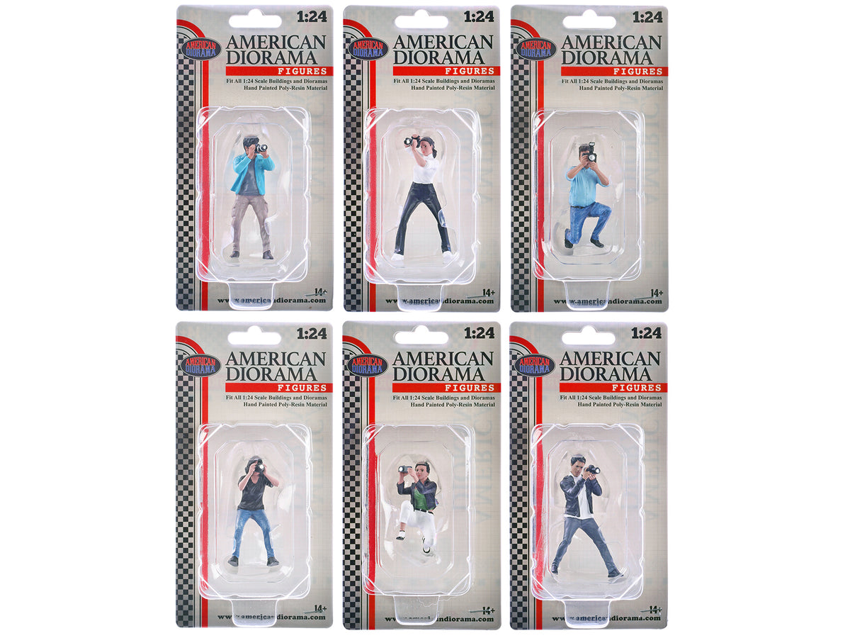 'Photographers' 6 piece Figure Set for 1/24 Scale Models by American Diorama