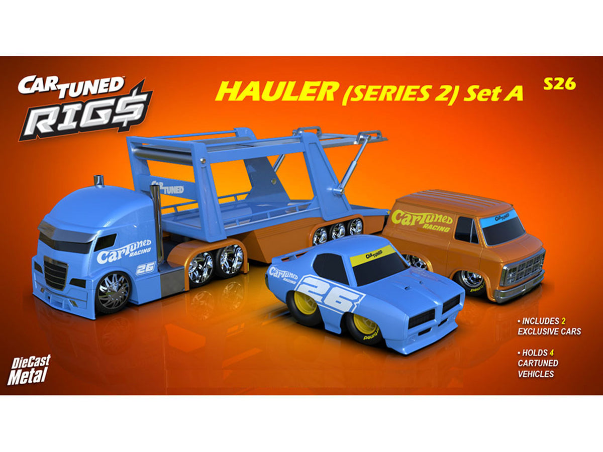 'Rigs Car Hauler' Series #2 Set of 3 pieces Diecast Model Cars by CarTuned