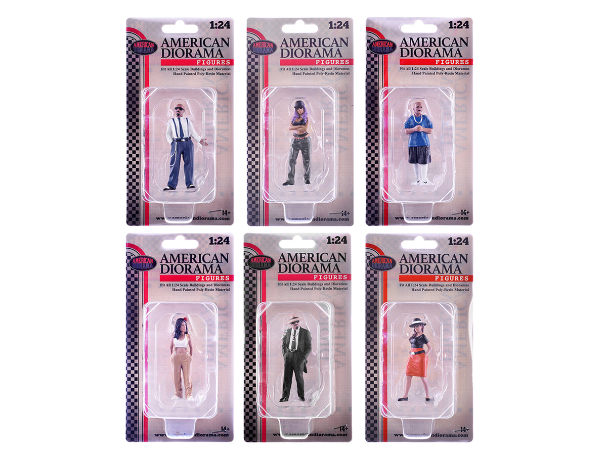 'Hanging Out 3' 6 piece Figure Set for 1/24 Scale Models by American Diorama