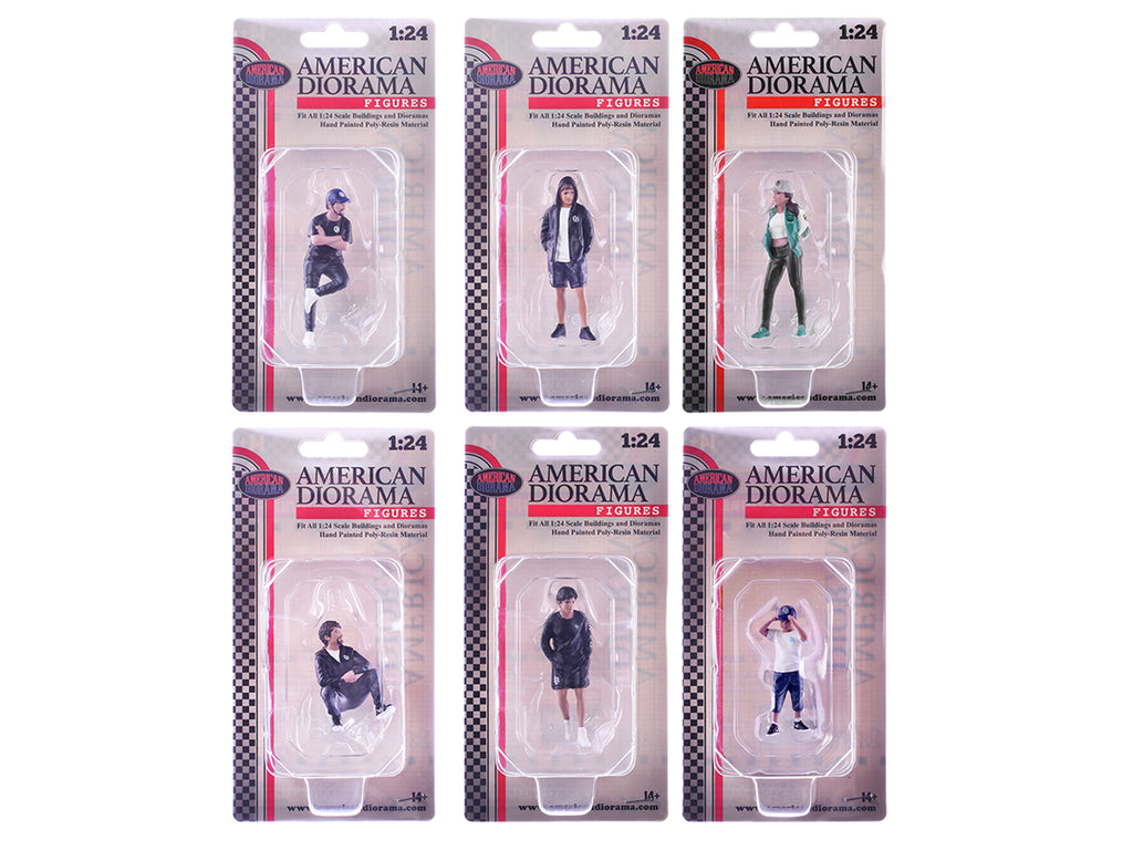 'LB Nation' 6 piece Figure Set for 1/24 Scale Models by American Diorama