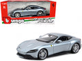 Ferrari Roma Gray Metallic 'Race + Play' Series 1/24 Diecast Model Car by Bburago