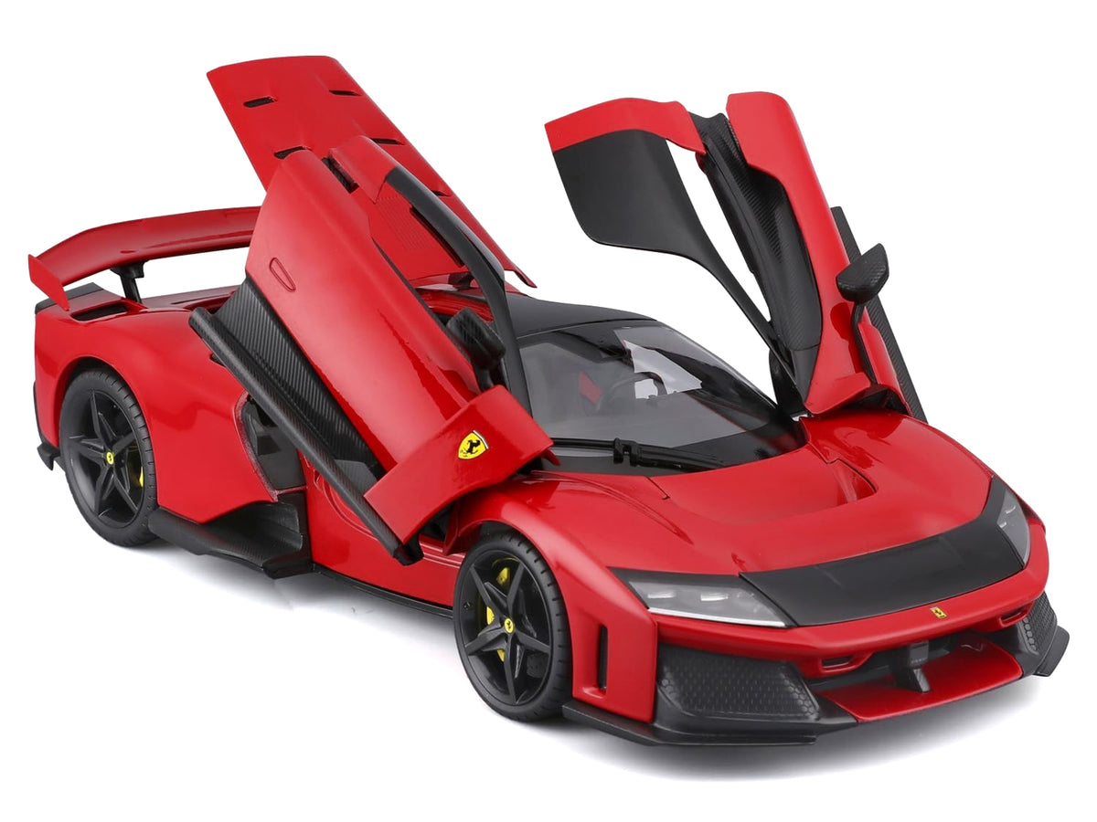 Ferrari F80 Red with Black Top 'Race + Play' Series 1/24 Diecast Model Car by Bburago