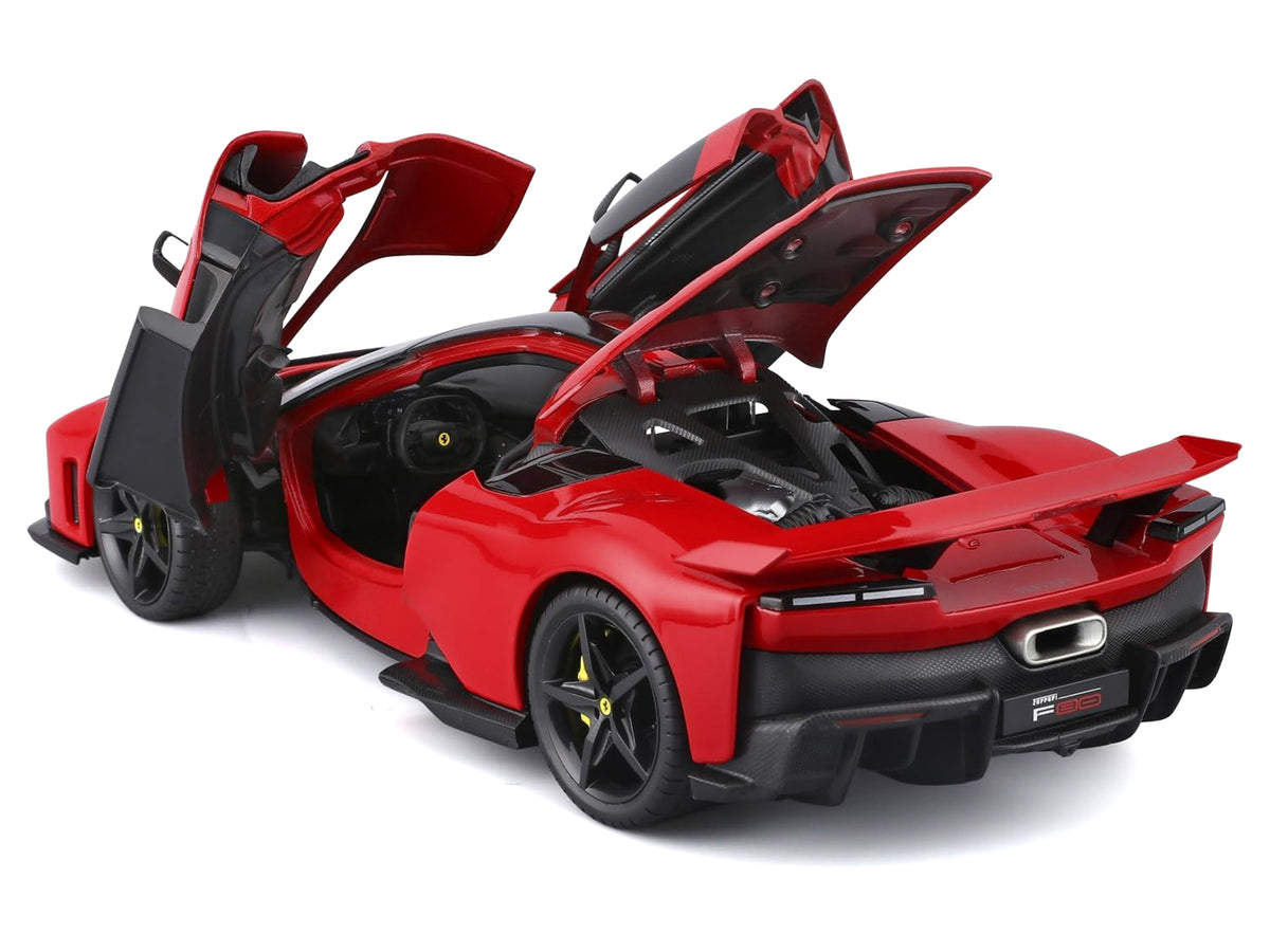 Ferrari F80 Red with Black Top 'Race + Play' Series 1/24 Diecast Model Car by Bburago
