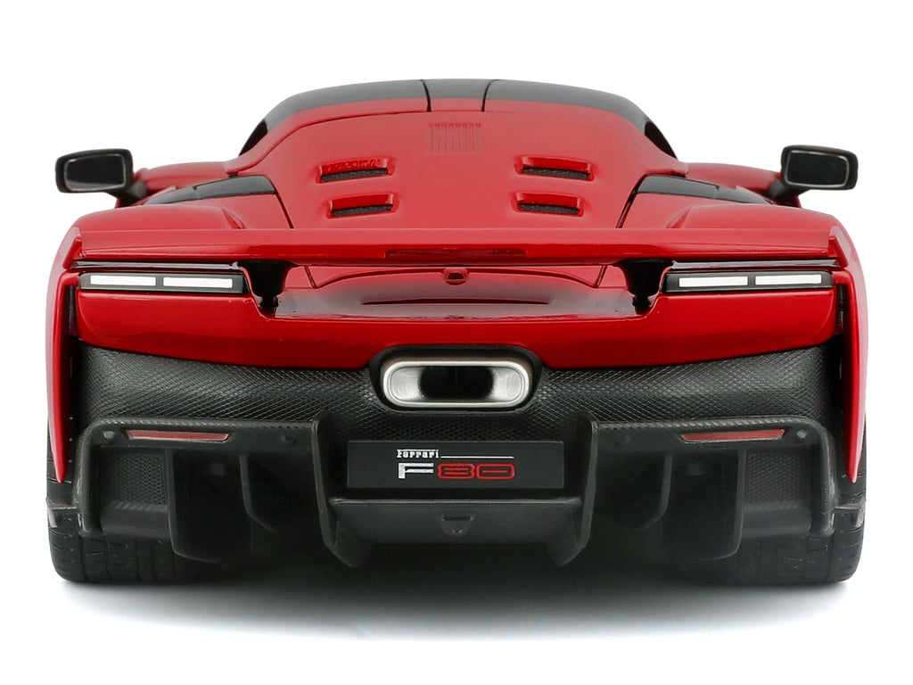 Ferrari F80 Red with Black Top 'Race + Play' Series 1/24 Diecast Model Car by Bburago