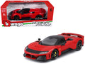 Ferrari F80 Red with Black Top 'Race + Play' Series 1/24 Diecast Model Car by Bburago