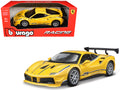 Ferrari 488 Challenge #25 Yellow with Blue Stripes 'Ferrari Racing' 1/24 Diecast Model Car by Bburago