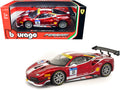 Ferrari 488 Challenge #11 Candy Red with White Stripes 'Ferrari Racing' 1/24 Diecast Model Car by Bburago