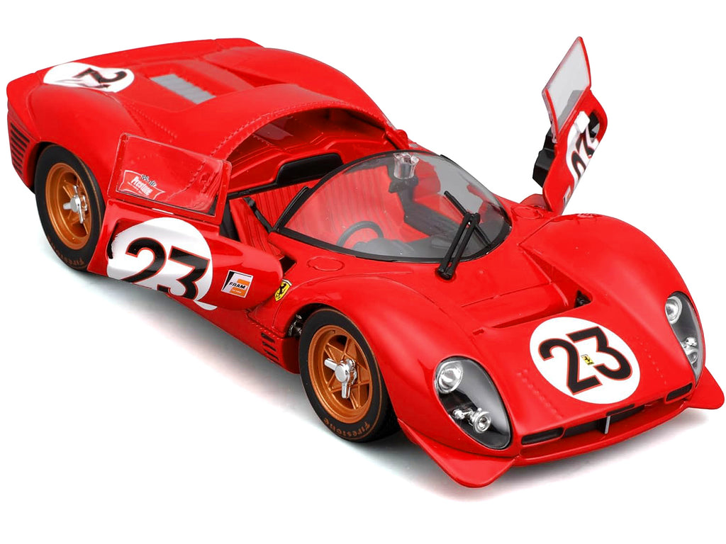 Ferrari 330 P4 #23 Lorenzo Bandini - Chris Amon 'Ferrari S.P.A.' Winner '24 Hours of Daytona' (1967) 'Racing' Series 1/24 Diecast Model Car by Bburago