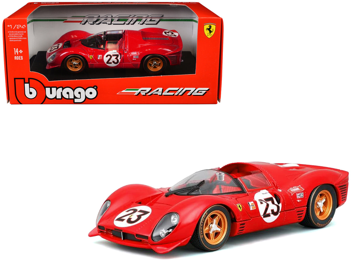 Ferrari 330 P4 #23 Lorenzo Bandini - Chris Amon 'Ferrari S.P.A.' Winner '24 Hours of Daytona' (1967) 'Racing' Series 1/24 Diecast Model Car by Bburago