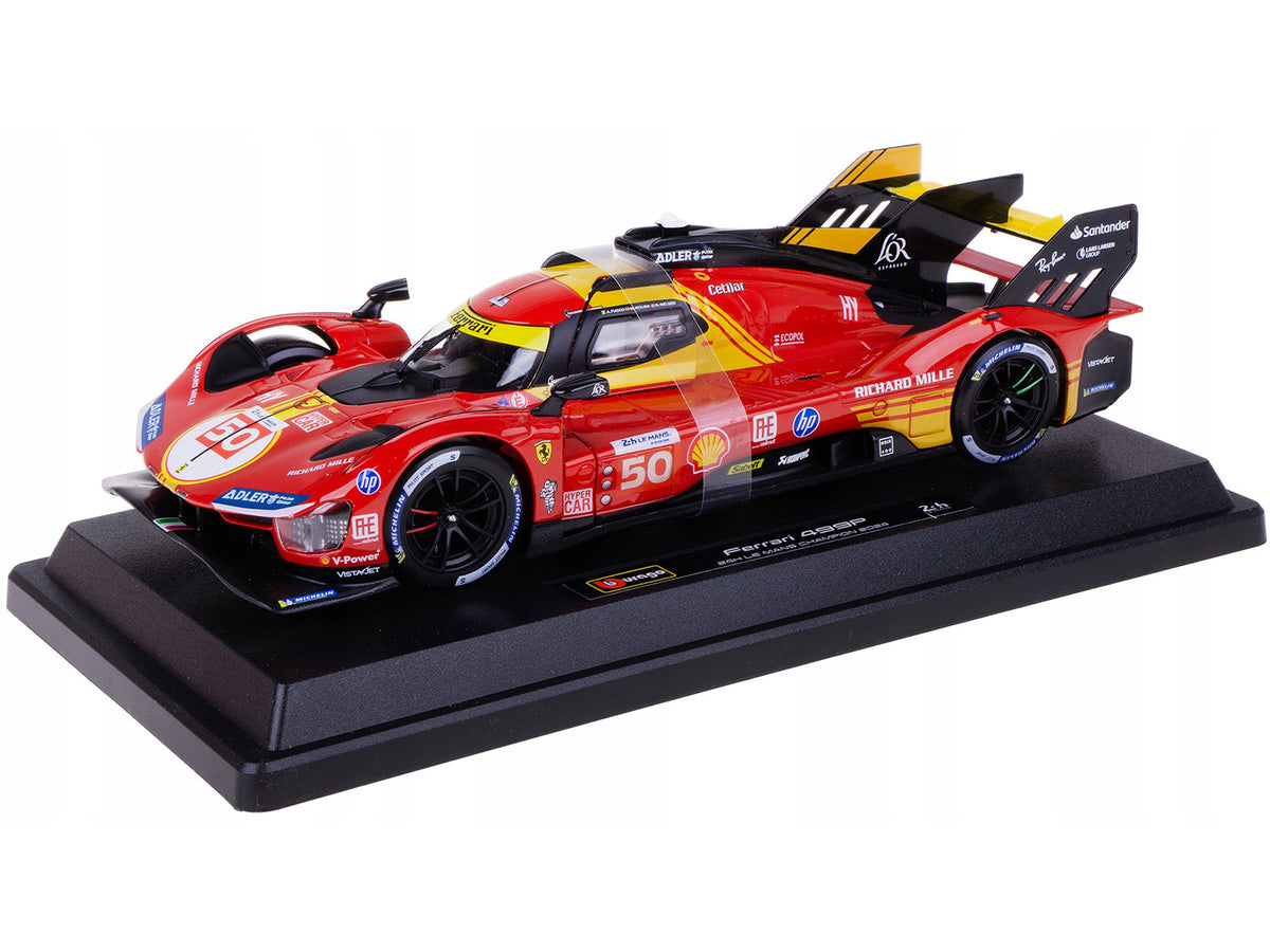 Ferrari 499P #50 Antonio Fuoco - Miguel Molina - Nicklas Nielsen 'Ferrari AF Corse' Winner '24 Hours of Le Mans' (2024) 'Racing' Series 1/24 Diecast Model Car by Bburago