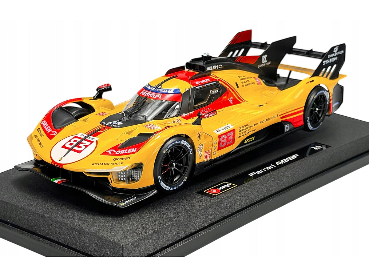 Ferrari 499P #83 Robert Kubica - Robert Shwartzman - Yifei Ye '24 Hours of Le Mans' (2024) 'Racing' Series  1/24 Diecast Model Car by Bburago