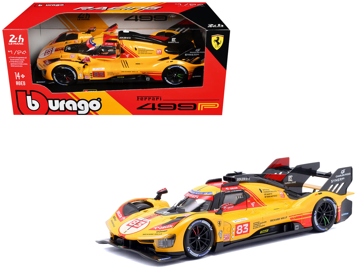 Ferrari 499P #83 Robert Kubica - Robert Shwartzman - Yifei Ye '24 Hours of Le Mans' (2024) 'Racing' Series  1/24 Diecast Model Car by Bburago