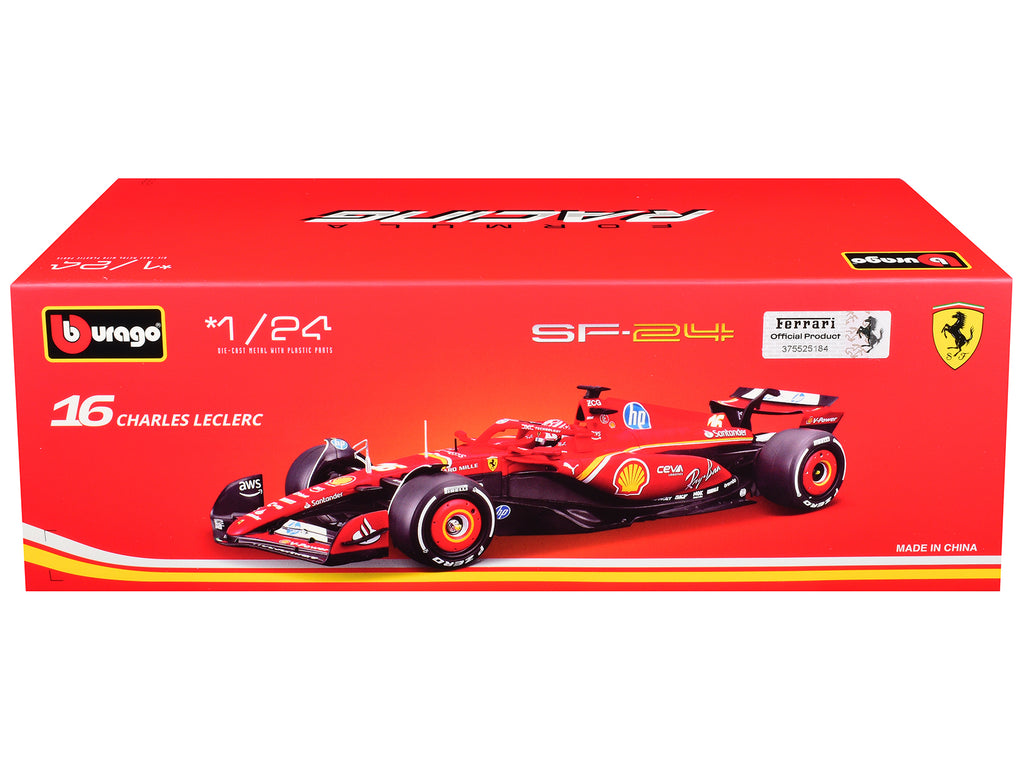 Ferrari SF-24 #16 Charles Leclerc Formula One F1 World Championship (2024) 'Formula Racing' Series 1/24 Diecast Model Car by Bburago