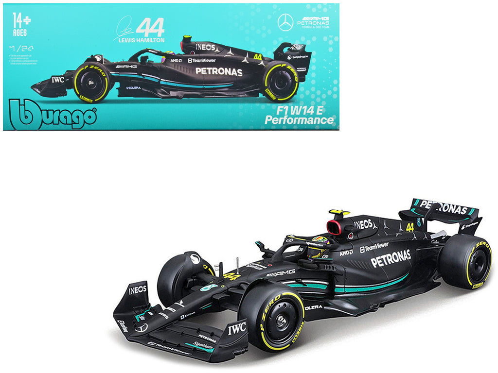 Mercedes-AMG F1 W14 E Performance #44 Lewis Hamilton 'Petronas' Formula One F1 'World Championship' (2023) 1/24 Diecast Model Car by Bburago