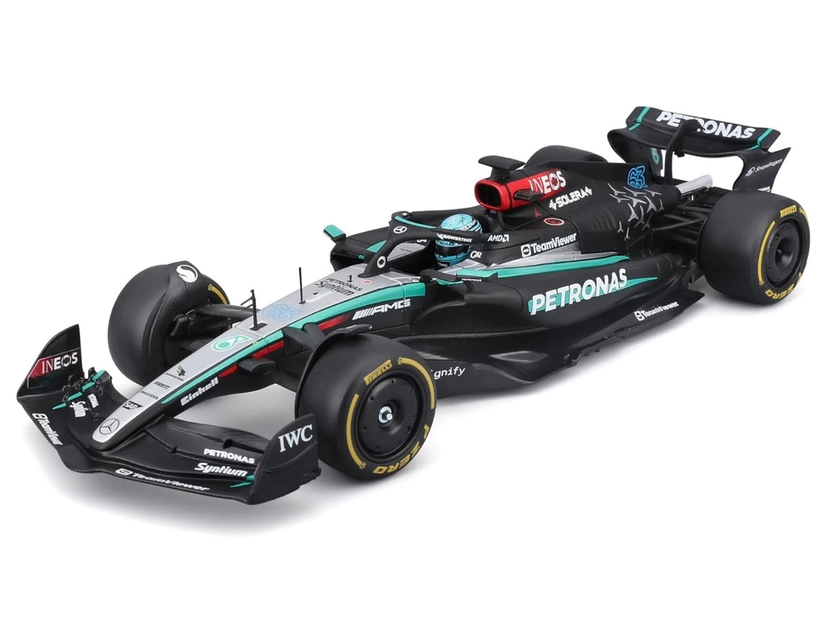 Mercedes-AMG F1 W15 E Performance #63 George Russell 'Petronas' Formula One F1 'World Championship' (2024) 1/24 Diecast Model Car by Bburago