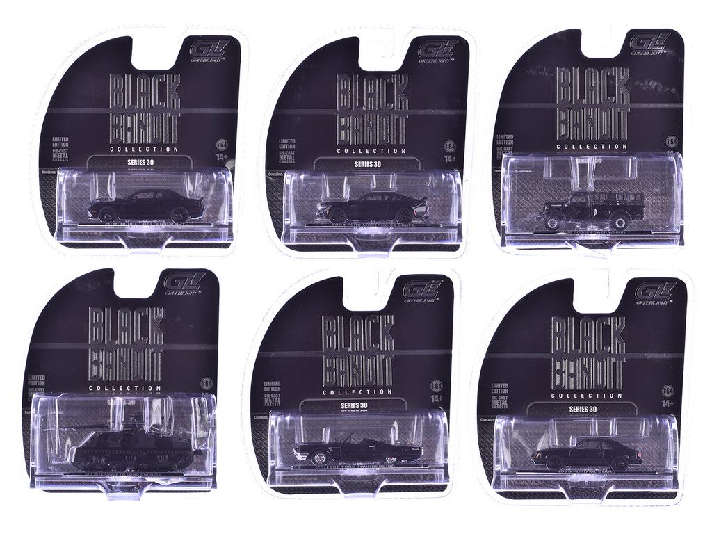 'Black Bandit' 6 piece Set Series 30 1/64 Diecast Model Cars by Greenlight