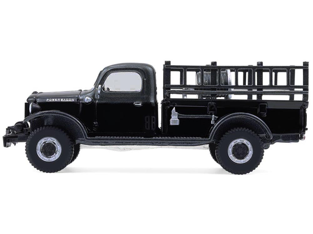 1946 Dodge Power Wagon Fire Truck Black 'Black Bandit' Series 30 1/64 Diecast Model Car by Greenlight