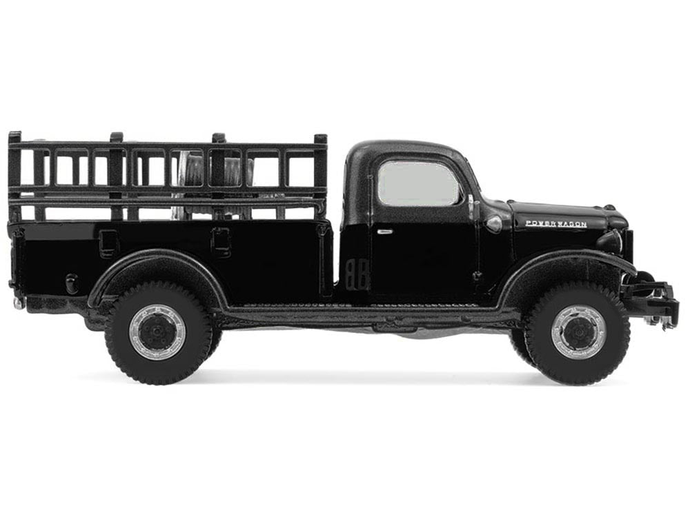 1946 Dodge Power Wagon Fire Truck Black 'Black Bandit' Series 30 1/64 Diecast Model Car by Greenlight