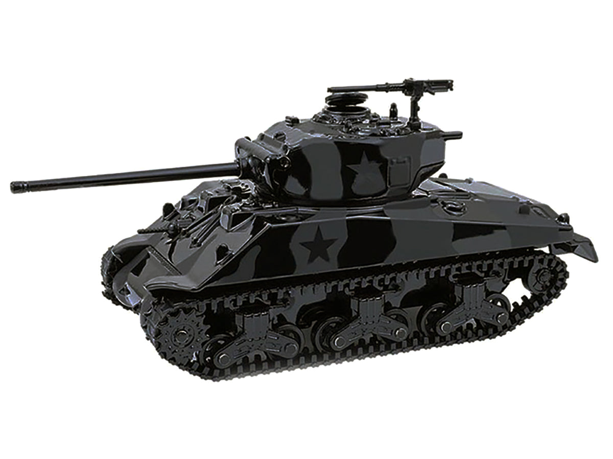 M4 Sherman 76 Long Barrell Tank Black Camouflage 'Black Bandit' Series 30 1/64 Diecast Model Car by Greenlight