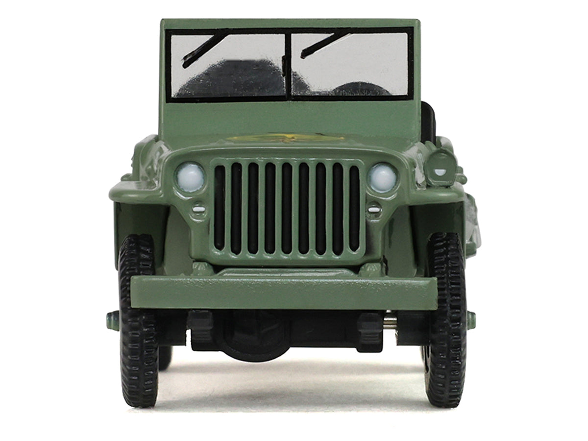 1942 Willy’s MB Jeep Olive Green 'America 250 Edition' 'Anniversary Collection' Series 18 1/64 Diecast Model Car by Greenlight