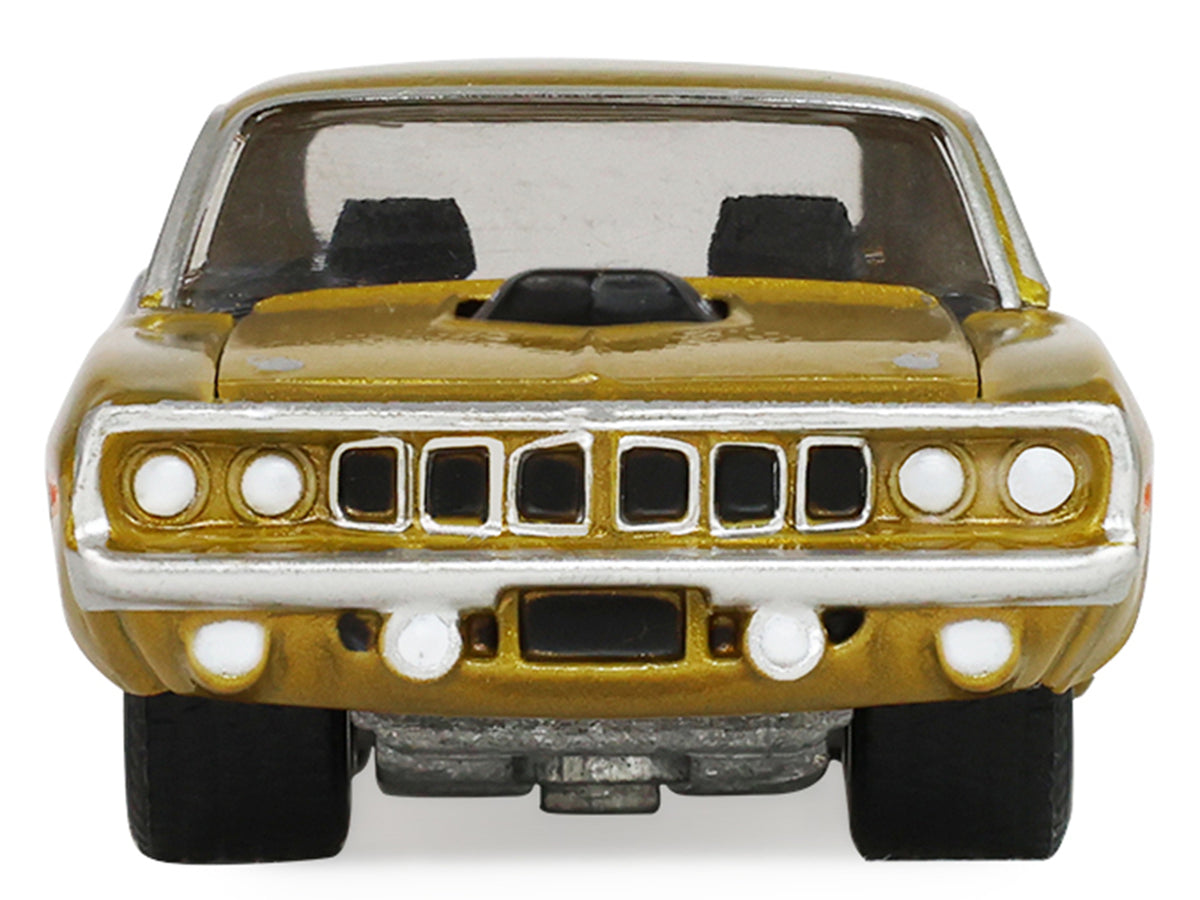 1971 Plymouth Hemi ‘Cuda Gold Metallic with Black Accents 'America 250 Edition' 'Anniversary Collection' Series 18 1/64 Diecast Model Car by Greenlight