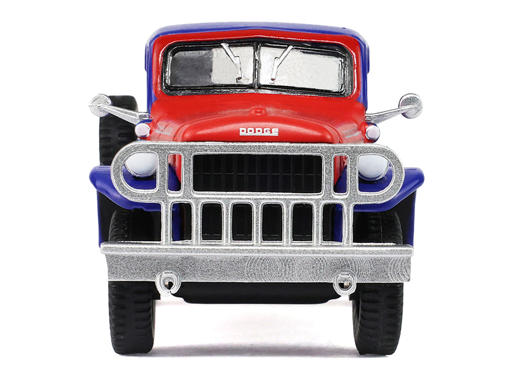 1946 Dodge Power Wagon Pickup Truck Red White and Blue 'America 250 Edition' 'Anniversary Collection' Series 18 1/64 Diecast Model Car by Greenlight