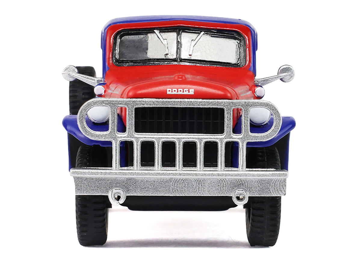 1946 Dodge Power Wagon Pickup Truck Red White and Blue 'America 250 Edition' 'Anniversary Collection' Series 18 1/64 Diecast Model Car by Greenlight