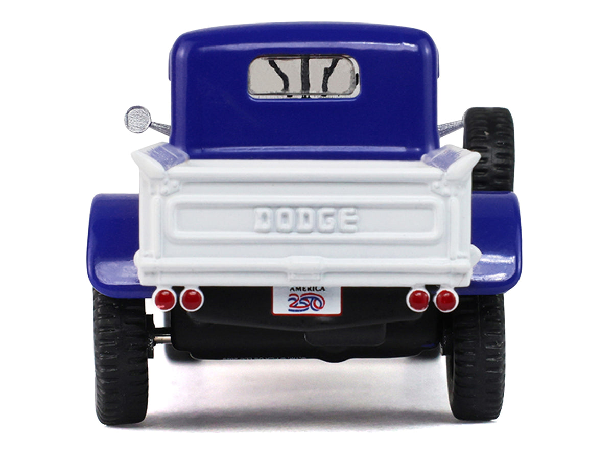 1946 Dodge Power Wagon Pickup Truck Red White and Blue 'America 250 Edition' 'Anniversary Collection' Series 18 1/64 Diecast Model Car by Greenlight