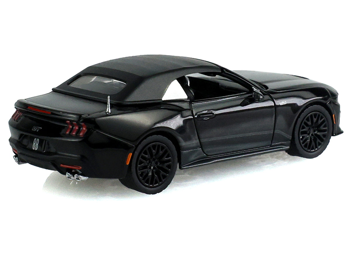 2024 Ford Mustang GT Convertible Black 'Black Bandit' Series 31 1/64 Diecast Model Car by Greenlight