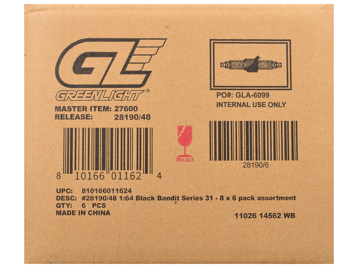 'Black Bandit' Series 31 6 piece Set 1/64 Diecast Model Cars by Greenlight
