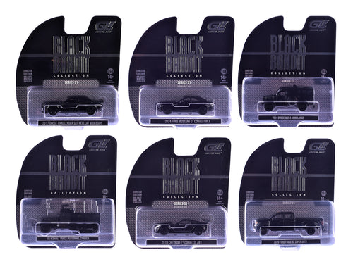 'Black Bandit' Series 31 6 piece Set 1/64 Diecast Model Cars by Greenlight