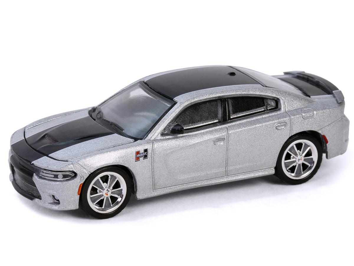 2018 Dodge Charger SRT 392 Silver Metallic with Black Stripe 'Mr. Norm Heritage GSS Charger' 'Hobby Exclusive' Series 1/64 Diecast Model Car by Greenlight
