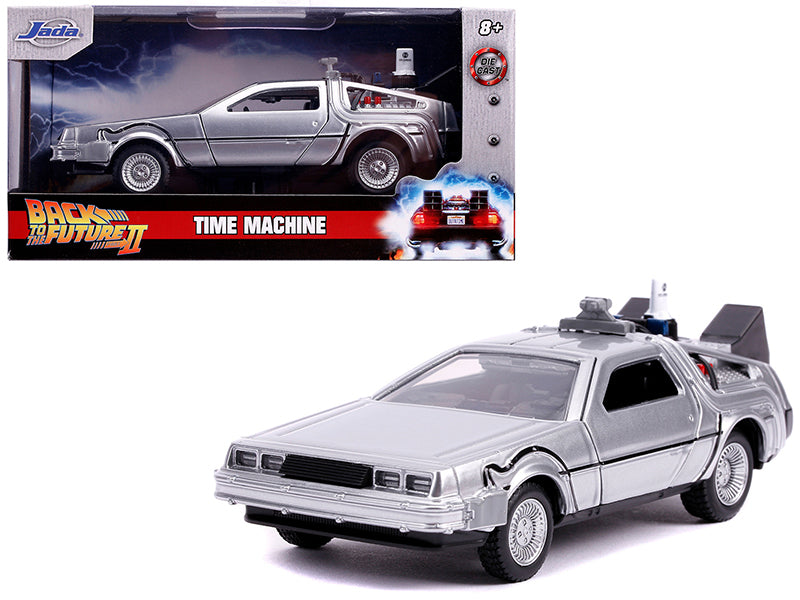DeLorean DMC (Time Machine) Silver 'Back to the Future Part II' (1989) Movie 'Hollywood Rides' Series 1/32 Diecast Model Car by Jada