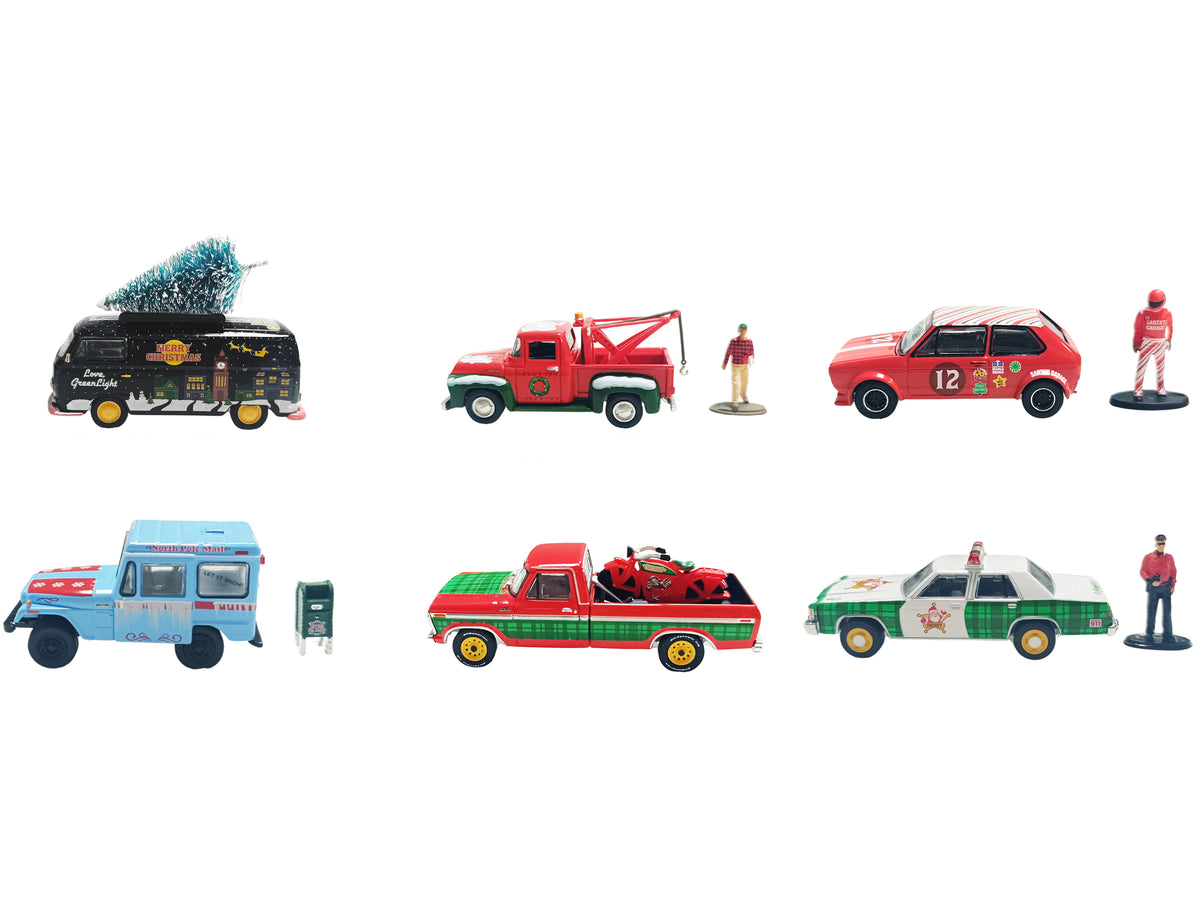 'Christmas 2025 Limited Edition' Set of 6 Cars 1/64 Diecast Model Cars by Greenlight