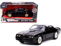 Tego's Pontiac Firebird Black with Gold Stripes and Hood Bird 'Fast & Furious' Series 1/32 Diecast Model Car by Jada
