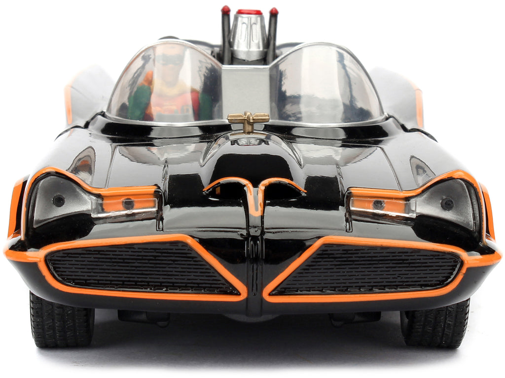 Model Kit Classic Batmobile Black with Batman Diecast Figure 'Batman' (1966-1968) TV Series 'Build N' Collect' 1/24 Diecast Model Car by Jada